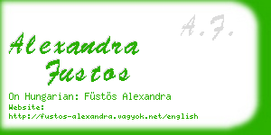 alexandra fustos business card