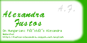 alexandra fustos business card